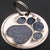 Cat Pet ID Tags Engraved Dog Discs Designer Novelty Glitter Paw Insert With Silver Round Tag 29mm