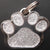 Reflective Glitter Dog Paw Shaped Design 35mm EXTRA LARGE