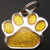 Reflective Glitter Dog Paw Shaped Design 27mm
