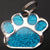 Reflective Glitter Dog Paw Shaped Design 35mm EXTRA LARGE