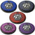 Assorted Round Novelty Glitter Pet Tags With Dog Face Shape Insert