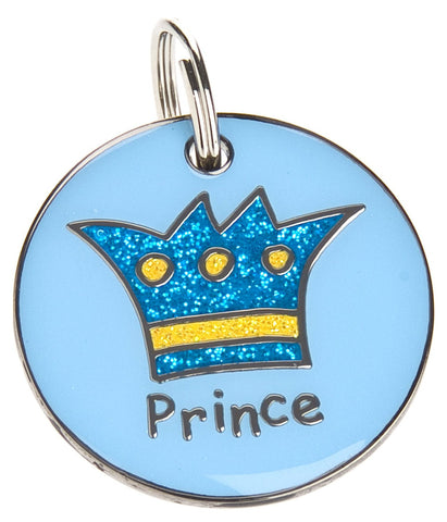 Engraved Pet ID Tags Dog Cat Discs Disks Prince Design 25mm Novelty
